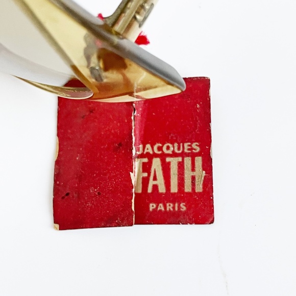 Vintage Jacques Fath Sunglasses Oversized New Old Stock Mod Retro Style Sunnies - Picture 9 of 10